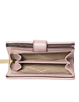 Michael Michael Kors Jet Set Medium Woven Wallet Powder Blush