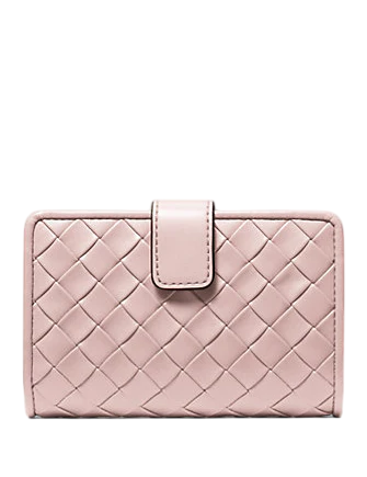 Michael Michael Kors Jet Set Medium Woven Wallet Powder Blush