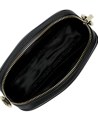 Michael Michael Kors Jet Set Pebbled Leather Camera Crossbody Bag Black