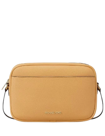 Michael Michael Kors Jet Set Pebbled Leather Camera Crossbody Bag Honeywheat