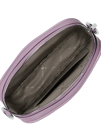 Michael Michael Kors Jet Set Pebbled Leather Camera Crossbody Bag Light Quartz
