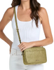 Michael Michael Kors Jet Set Pebbled Leather Camera Crossbody Bag Oregano
