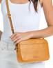 Michael Michael Kors Jet Set Pebbled Leather Camera Crossbody Bag Radiant Orange