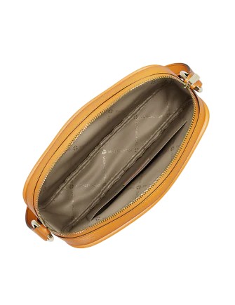 Michael Michael Kors Jet Set Pebbled Leather Camera Crossbody Bag Radiant Orange