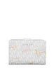 Michael Michael Kors Jet Set Printed Signature Logo Bi Fold Wallet Optic White