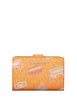 Michael Michael Kors Jet Set Printed Signature Logo Bi Fold Wallet Pop Orange