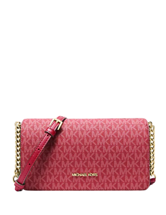 Michael Michael Kors Jet Set Signature Logo Crossbody Bag Dark Raspberry