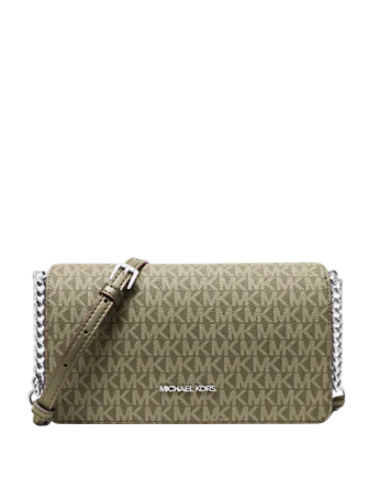 Michael Michael Kors Jet Set Signature Logo Crossbody Bag Olive