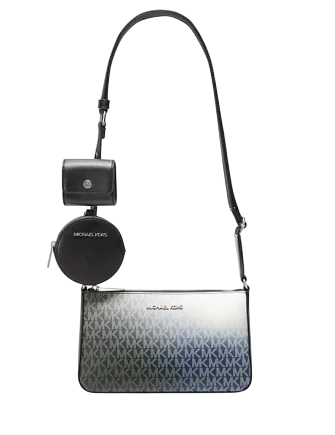 Michael Michael Kors Jet Set Small Ombre Signature Logo Crossbody Bag with Case for Apple Airpods Pro