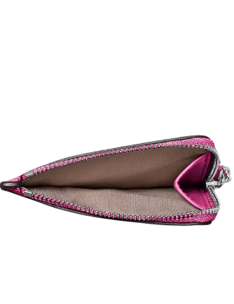 Michael Michael Kors Jet Set Small Pebbled Leather Card Case Wristlet Raspberry