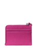 Michael Michael Kors Jet Set Small Pebbled Leather Card Case Wristlet Raspberry