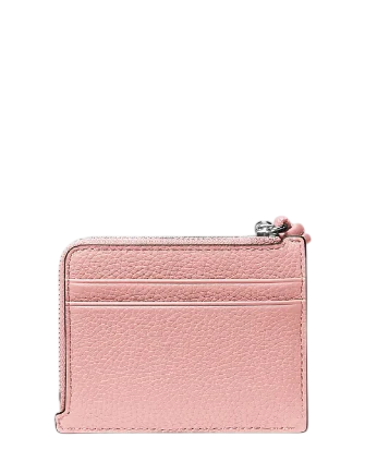 Michael Michael Kors Jet Set Small Pebbled Leather Card Case Wristlet Smokey Rose