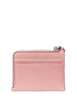 Michael Michael Kors Jet Set Small Pebbled Leather Card Case Wristlet Smokey Rose