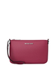 Michael Michael Kors Jet Set Small Pebbled Leather Convertible Wristlet Dark Raspberry