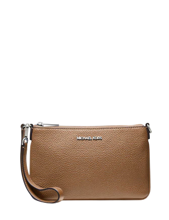 Michael Michael Kors Jet Set Small Pebbled Leather Convertible Wristlet Driftwood