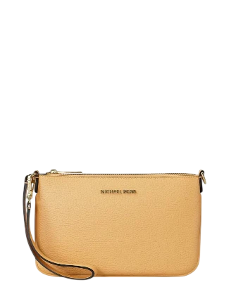 Michael Michael Kors Jet Set Small Pebbled Leather Convertible Wristlet Honeywheat