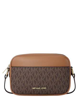 Michael Michael Kors Jet Set Small Signature Logo Camera Crossbody Bag