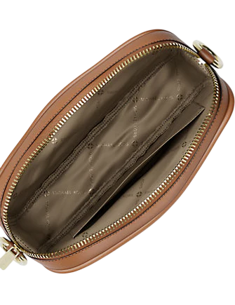 Michael Michael Kors Jet Set Small Signature Logo Camera Crossbody Bag Brown