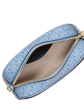 Michael Michael Kors Jet Set Small Signature Logo Camera Crossbody Bag French Blue