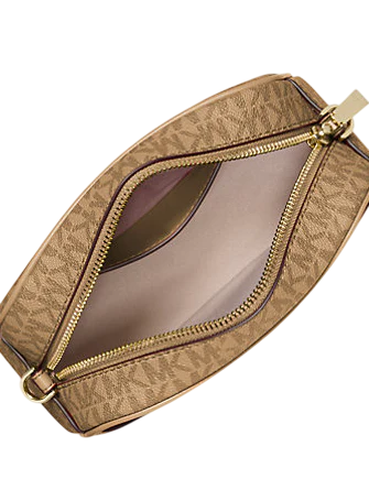 Michael Michael Kors Jet Set Small Signature Logo Camera Crossbody Bag Husk