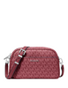 Michael Michael Kors Jet Set Small Signature Logo Camera Crossbody Bag Oxblood