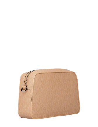 Michael Michael Kors Jet Set Small Signature Logo Camera Crossbody Bag Peanut