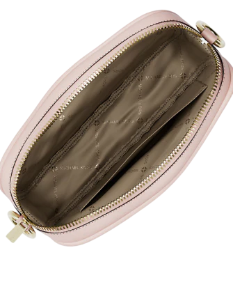 Michael Michael Kors Jet Set Small Signature Logo Camera Crossbody Bag Powder Blush