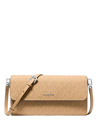 Michael Michael Kors Jet Set Small Signature Logo Convertible Crossbody Bag Peanuts