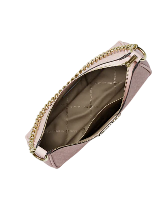 Michael Michael Kors Jet Set Small Signature Logo Convertible Crossbody Bag Powder Blush