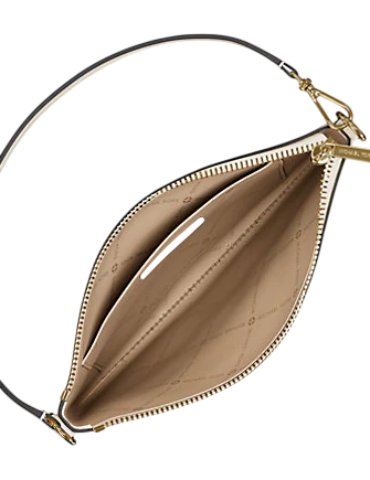 Michael Michael Kors Jet Set Small Signature Logo Convertible Wristlet  Light Cream 