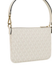 Michael Michael Kors Jet Set Small Signature Logo Convertible Wristlet  Light Cream 