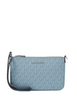 Michael Michael Kors Jet Set Small Signature Logo Convertible Wristlet Pale Ocean