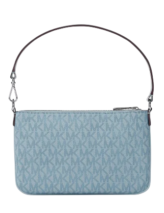 Michael Michael Kors Jet Set Small Signature Logo Convertible Wristlet Pale Ocean