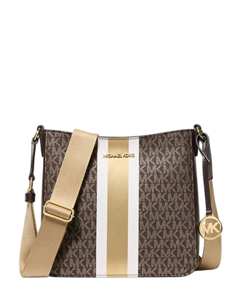Michael Michael Kors Jet Set Small Signature Logo Stripe Crossbody Bag
