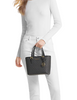 Michael Michael Kors Jet Set Travel Extra-Small Logo Top-Zip Tote Bag Black Gold Hardware