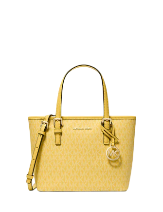 Michael Michael Kors Jet Set Travel Extra-Small Logo Top-Zip Tote Bag Daisy Yellow