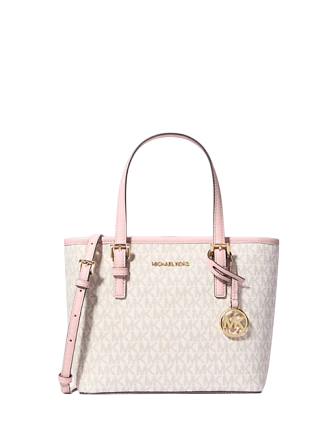 Michael Michael Kors Jet Set Travel Extra-Small Logo Top-Zip Tote Bag Powder Blush