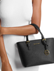 Michael Michael Kors Jet Set Travel Extra-Small Saffiano Leather Top-Zip Tote Bag Black