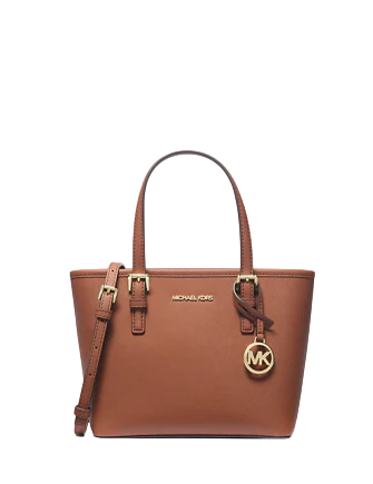 Michael Michael Kors Jet Set Travel Extra-Small Saffiano Leather Top-Zip Tote Bag Luggage