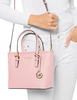 Michael Michael Kors Jet Set Travel Extra-Small Saffiano Leather Top-Zip Tote Bag Powder Blush