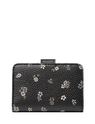 Michael Michael Kors Jet Set Travel Floral Printed Billfold Wallet Black