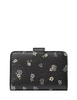 Michael Michael Kors Jet Set Travel Floral Printed Billfold Wallet Black
