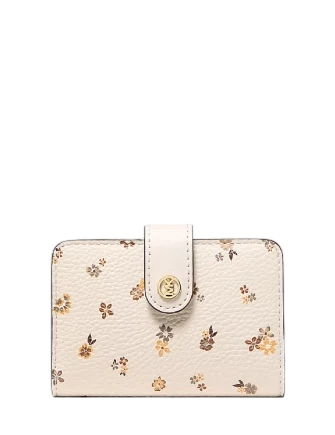 Michael Michael Kors Jet Set Travel Floral Printed Billfold Wallet Light Cream