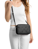 Michael Michael Kors Jet Set Travel Large Logo Debossed Camera Crossbody Bag Black