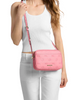 Michael Michael Kors Jet Set Travel Large Logo Debossed Camera Crossbody Bag Carnation