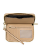 Michael Michael Kors Jet Set Travel Large Logo Jacquard Denim Smartphone Wallet Camel