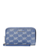 Michael Michael Kors Jet Set Travel Large Logo Jacquard Denim Smartphone Wristlet Denim