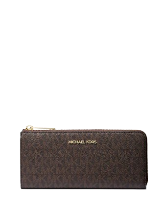 Michael Michael Kors Jet Set Travel Large Logo Quarter-Zip Wallet