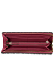 Michael Michael Kors Jet Set Travel Large Pebbled Leather Quarter-Zip Wallet Cherry