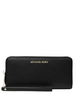 Michael Michael Kors Jet Set Travel Large Pebbled Leather Wristlet Black